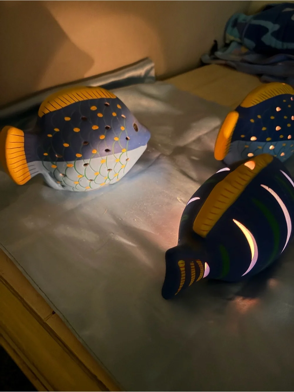 Blue & Yellow Decorative Fish Toy – Pack of 3 by Penco